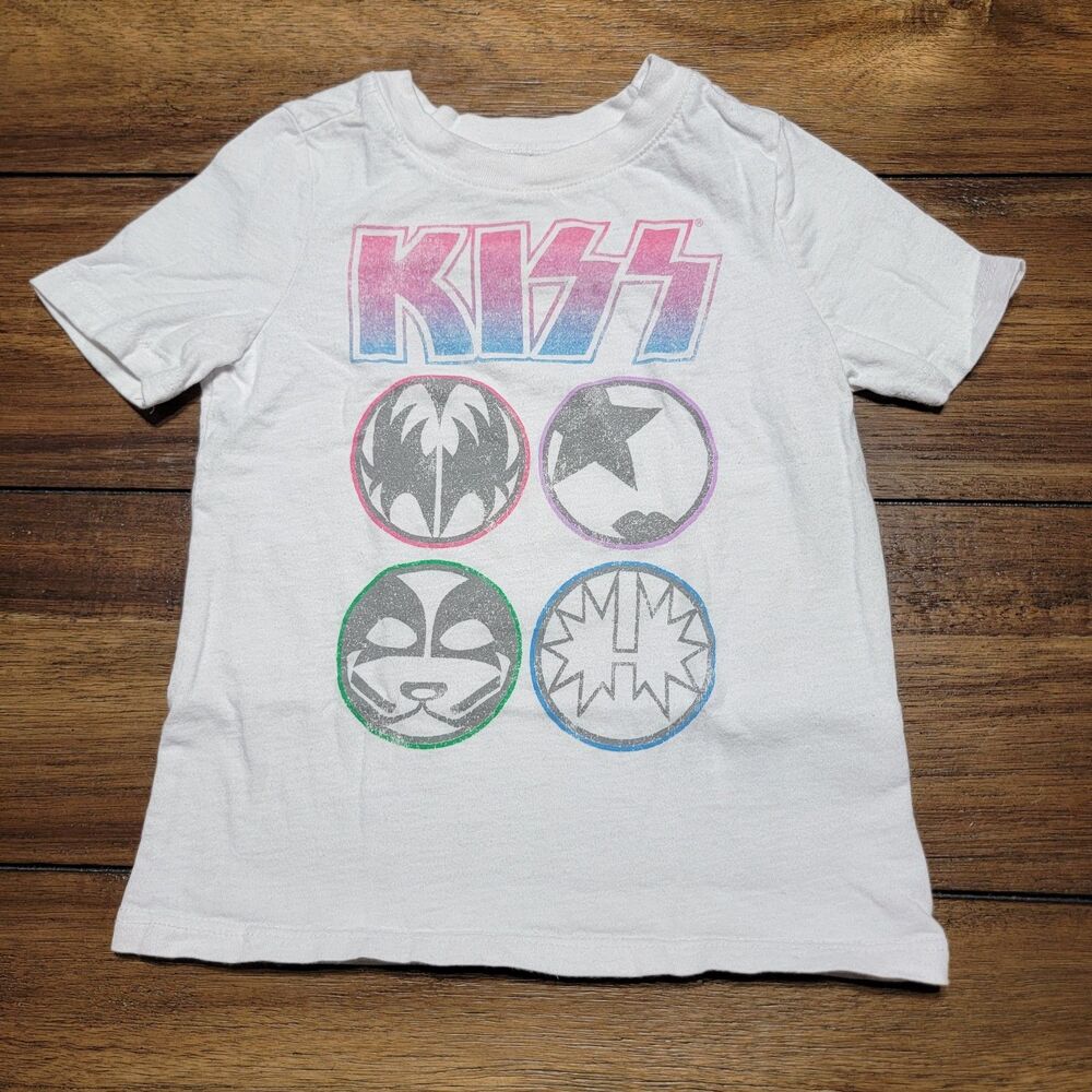 Kiss SS White Toddler Tee - Size 2T